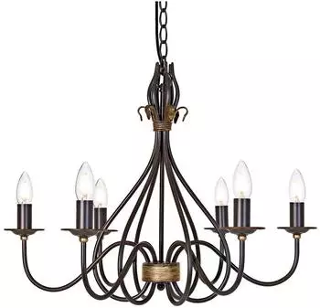 Elstead Lighting Windermere Kronleuchter 6-flammig, Rost/Gold, E14 (WM6)