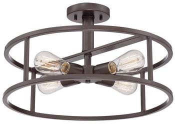 Elstead Lighting New Harbor Deckenleuchte E27 4-fach Westliche Bronze