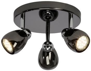 Brilliant LED Deckenleuchte Milano in Schwarzchrom und Chrom 3x 3W 900lm GU10 3-flammig schwarz