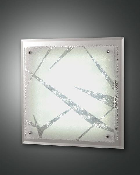 Fabas Luce Galaxy Deckenleuchte, LED, 18W weiß Glas Spiegel und Kristall mit Dekor