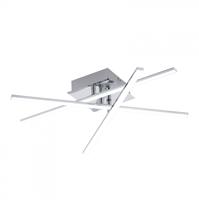 EGLO Deckenleuchte "LASANA 1 Deckenlampe, chrom, wei&szlig;, schlanke Bauform,