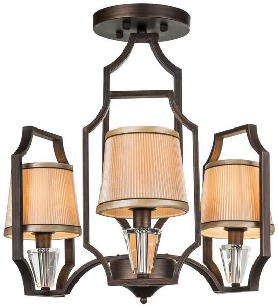 Globo Design Decken Lampe champagner Textil Wohn Zimmer Beleuchtung Leuchte bronze Globo 69005-3