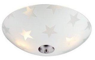 Markslöjd Deckenleuchte STAR LED Plafond 35cm Frosted/Steel, Glas/Metall, 105611