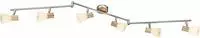 GLOBO LIGHTING Deckenspot "GYLFI" E14 1 Stk. Strahler Nickel/Holz, Glas