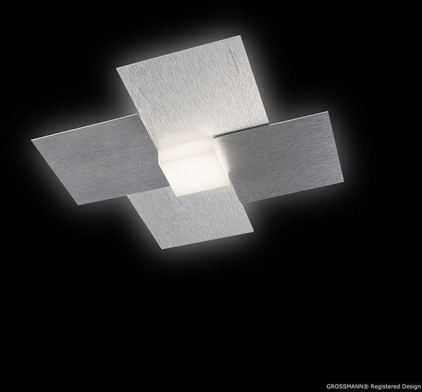 Grossmann Leuchten Creo LED 27,5 x 27,5 cm Aluminium gebürstet (51-770-072)