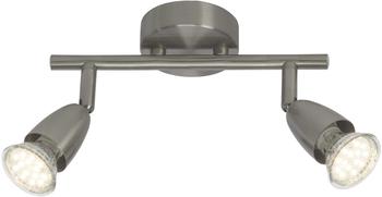 Brilliant LED Deckenleuchte Amalfi in Silber 2x 3W 600lm GU10 2-flammig silber