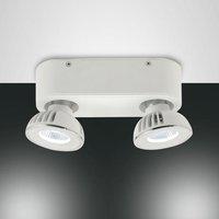 Fabas Luce Soul Spot, LED, 16W weiß/chrom Glas transparent