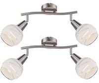 ETC Shop 2er Set Elegante Decken Strahler verstellbar Wohn Zimmer Wand Spots gemustert