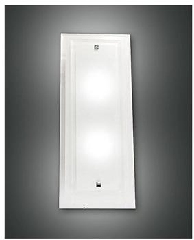 Fabas Luce Wand- und Deckenleuchte Maggie in weiß und chrom E27 500x200mm weiß