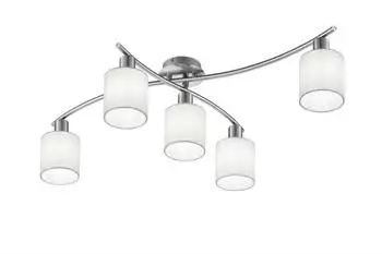 Trio Garda Deckenleuchte E14 weiß Nickel matt (605400501)