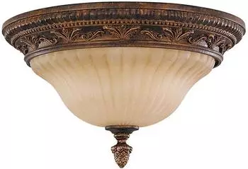 Elstead Lighting Sonoma Valley Deckenleuchte E27 2-fach Gealterter Schildpatt
