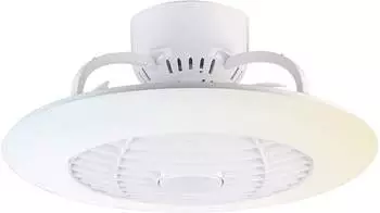 Sichler 2in1-Deckenleuchte & Ventilator mit Fernbedienung, CCT-LEDs, Ø 30 cm