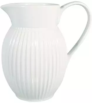 Greengate Krug Alice White, Keramik, weiß, 1,5L