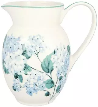 Greengate Liliana Krug weiß floral, Keramik, 1,5L