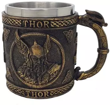 MystiCalls Wikingerkrug "Thor", Polyresin, 400ml