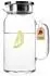 Intirilife Karaffe transparent 1,2l Borosilikatglas mit Henkel und Deckel (DE-142462)