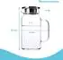 Intirilife Karaffe transparent 1,2l Borosilikatglas mit Henkel und Deckel (DE-142462)