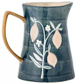 Bloomingville Krug FERIHA dunkelblau, Blumendesign, 3,1L