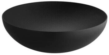 Alessi Doppelwandige Schale Ø 25 x H 7,3 cm schwarz mit Reliefdekor