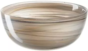 Leonardo Alabastro Schale, Alabasterglas, beige/schwarz, Ø 14cm (026786)