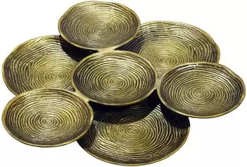 Wohnling Dekoschale rund, Aluminium, gold, 44cm (WL7.561)