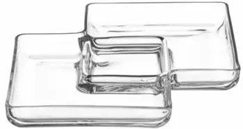 Leonardo Sezione Snackschale, eckig, Glas, 31x21cm