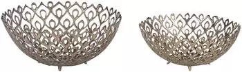 Beliani Grogol Dekoschalen 2er-Set, Metall, gold (Grogol)