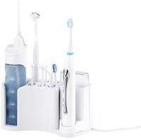 Newgen Medicals Zahnpflege-Set mit 10 Aufsätzen, Spiegel & Munddusche