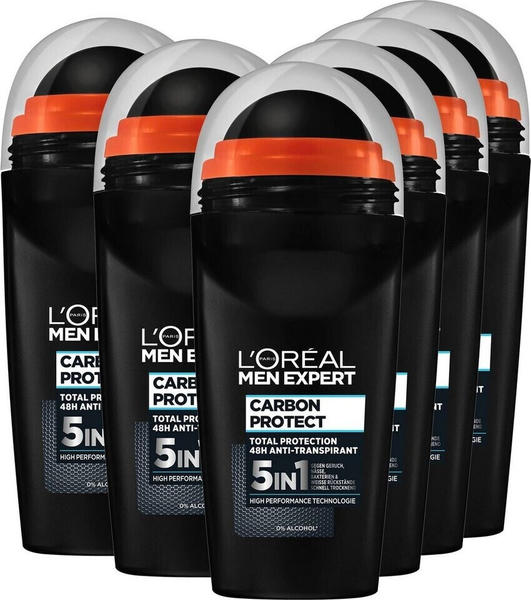 L'Oréal Men Expert Carbon Protect Deodorant Roll On (6x50ml)