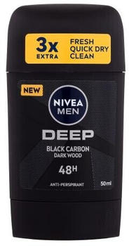 Nivea Men Deep Black Carbon 48H Deodorant Stick (50ml)