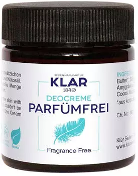 KLAR Seifen Deocreme parf&uuml;mfrei (30ml)