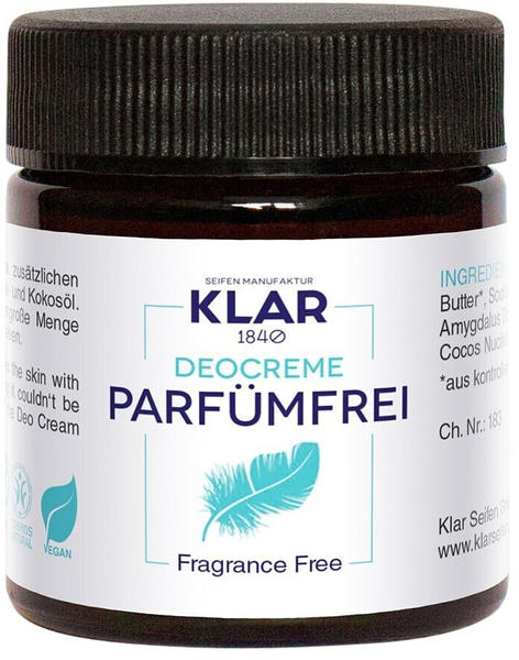 KLAR Seifen Deocreme parfümfrei (30ml)