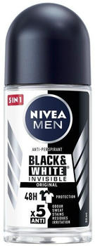Nivea Men Black & White Invisible Deodorant Roll-On (50 ml)