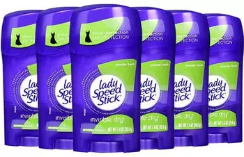 Lady Speed Stick Deodorant Powder Fresh Invisible Dry (3 Pack)