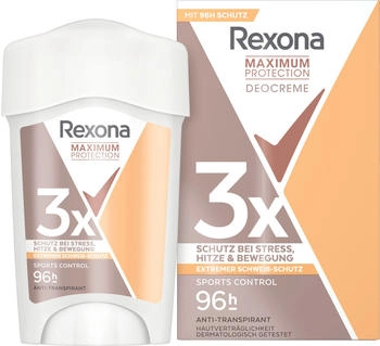 Rexona Antitranspirant Deocreme Maximum Protection Sports Control (45 ml)