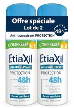EtiaXil Anti-Transpirant 48h Schutz Komprimiert Empfindliche Haut 2x100ml
