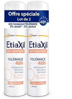 EtiaXil Tolérance Antitranspirant 48h Empfindliche Haut Aerosols 2x150ml