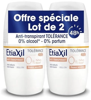 EtiaXil Anti-Transpirant 48h Toleranz Empfindliche Haut Roll-On 2x50ml