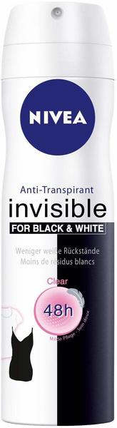 Nivea Invisible Pure Black & White Clear Deodorant Spray (150ml)