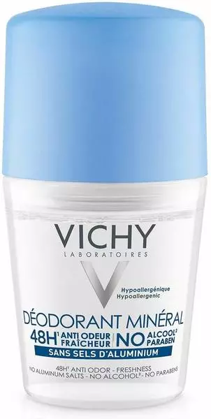 Vichy Mineral Deodorant ohne Aluminiumsalze 48h Roll-On (50 ml)