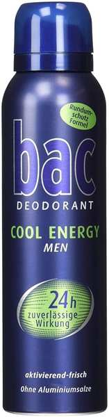 Bac Cool Energy Men Deodorant Spray 150 ml Test Black Friday Deals  Testbericht.de-Note: 2,8 vom (Oktober 2023)
