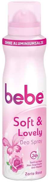 Bebe Soft & Lovely Deo Spray Zarte Rose 150 ml