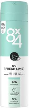 8x4 No.7 Fresh Lime Deodorant Spray (150 ml)