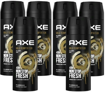 Axe Gold Temptation Deodorant Bodyspray (6x150ml)