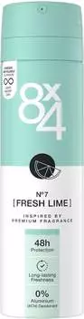 8x4 Deodorant Spray Nr. 7 Fresh Lime (150 ml)