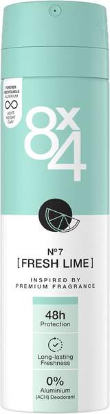 8x4 Deodorant Spray Nr. 7 Fresh Lime (150 ml)