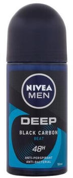 Nivea Men Deep Black Carbon Beat 48H Roll-on Antiperspirant (50ml)