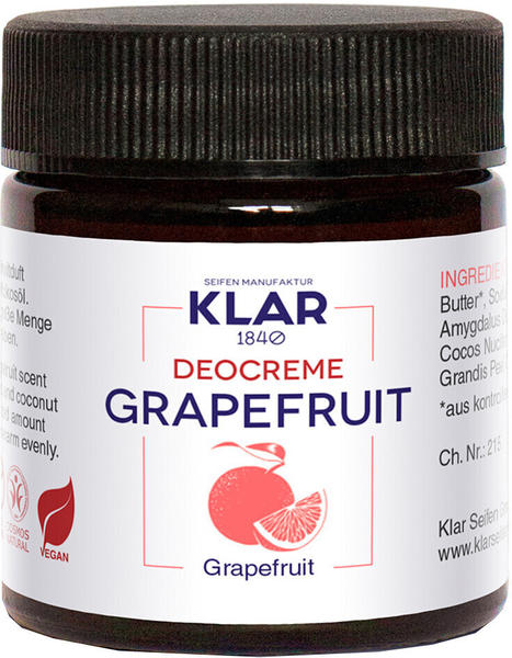 KLAR Seifen Deocream Grapefruit (30 ml)