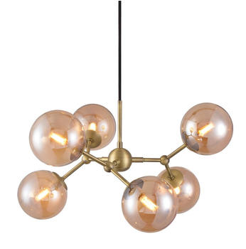 Halo Design No. 738830 LED Pendelleuchte ATOM Amber Messing 57 cm