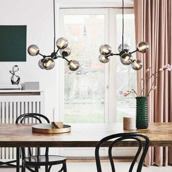 Halo Design No. 736553 LED Pendelleuchte ATOM 31 cm Schwarz Rauchgla